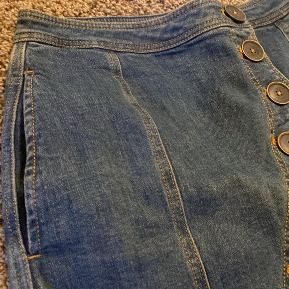 Pilcro Anthropologie blue Denim mini skirt - size 0 petite - NWT - Picture 2 of 6